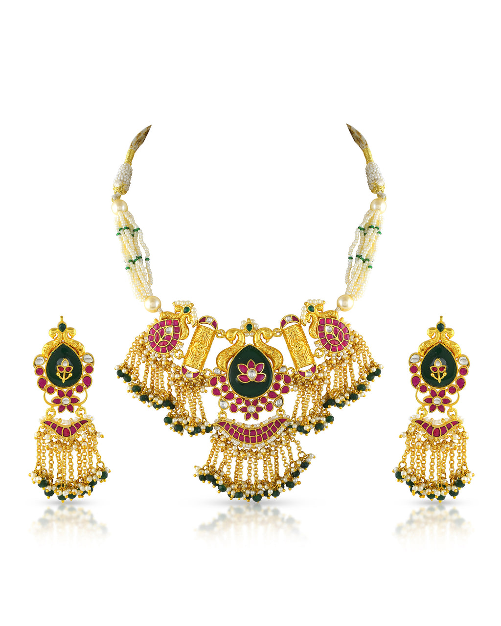 Premium Designer Choker Necklace Set with Earrings