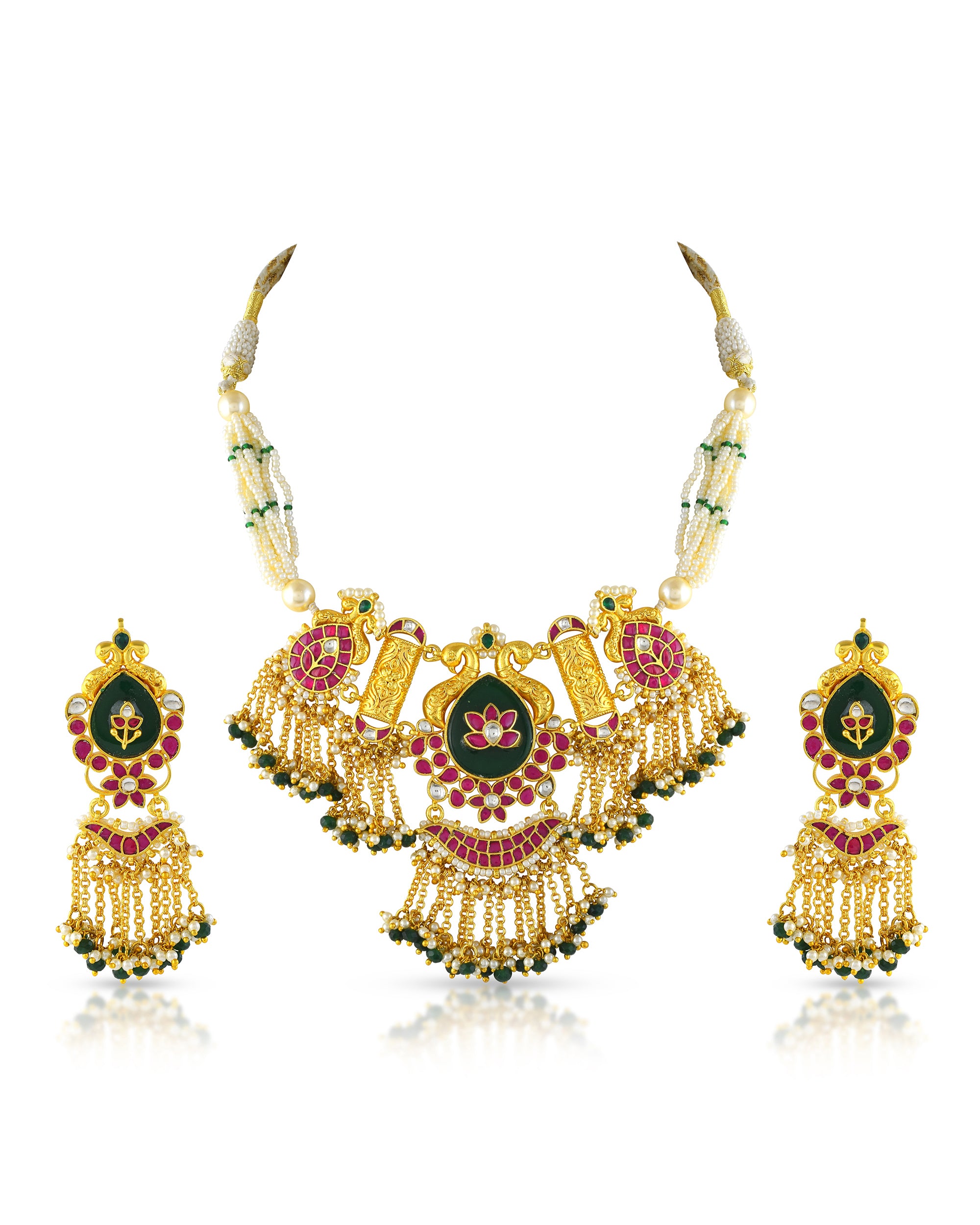 Premium Designer Choker Necklace Set with Earrings