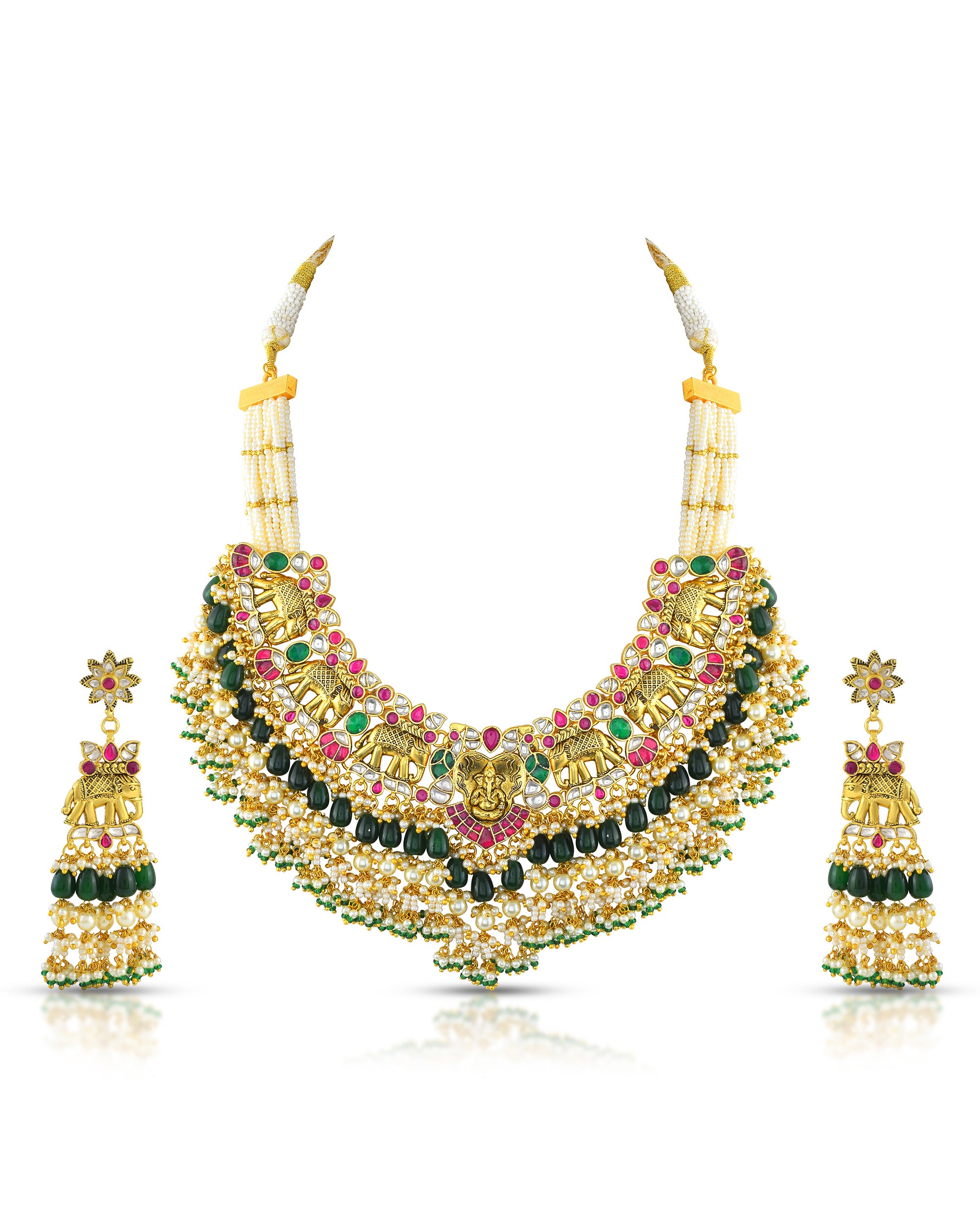 Elegant Statement Necklace Set with Earrings