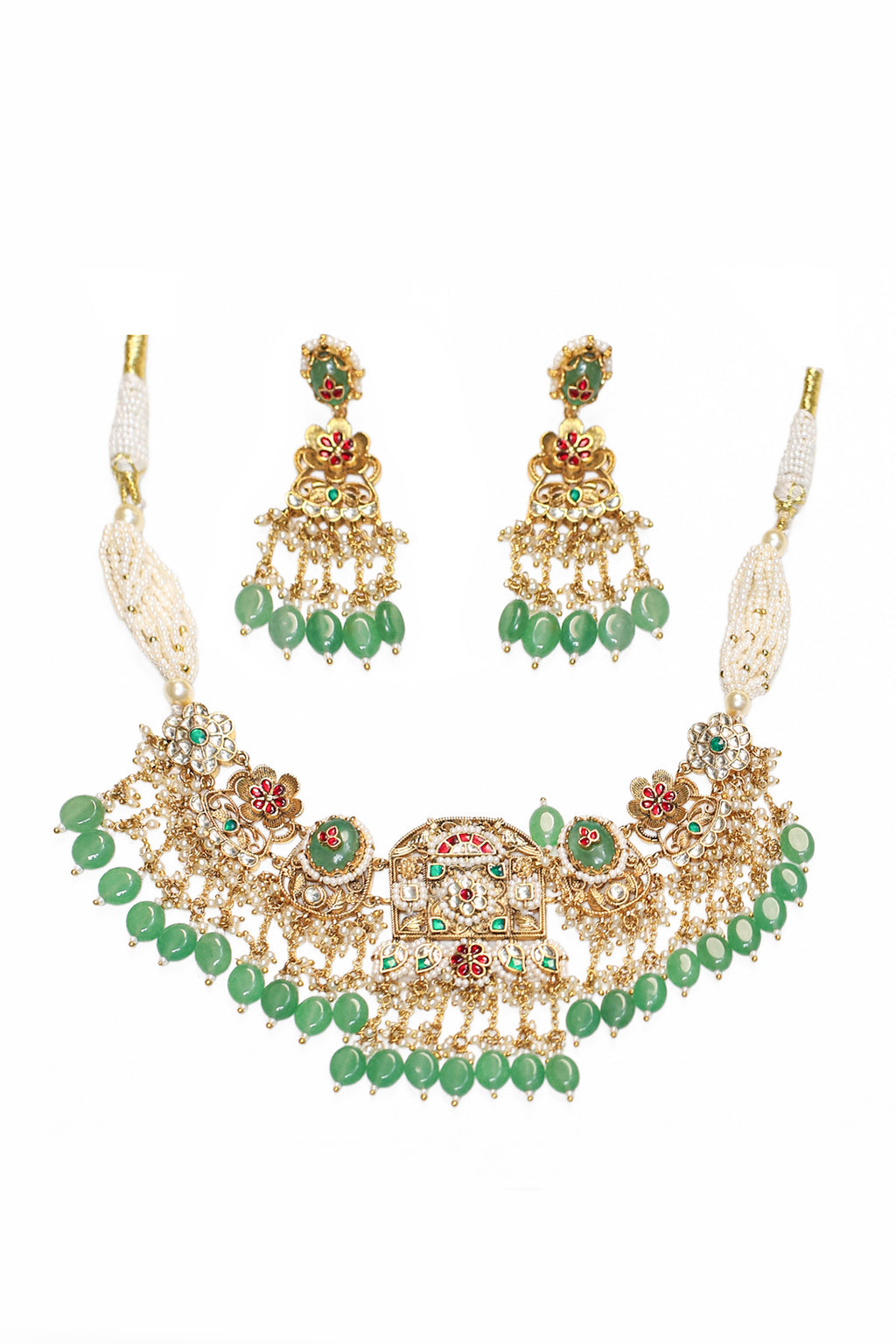Classic Designer Choker Necklace Set with Earrings