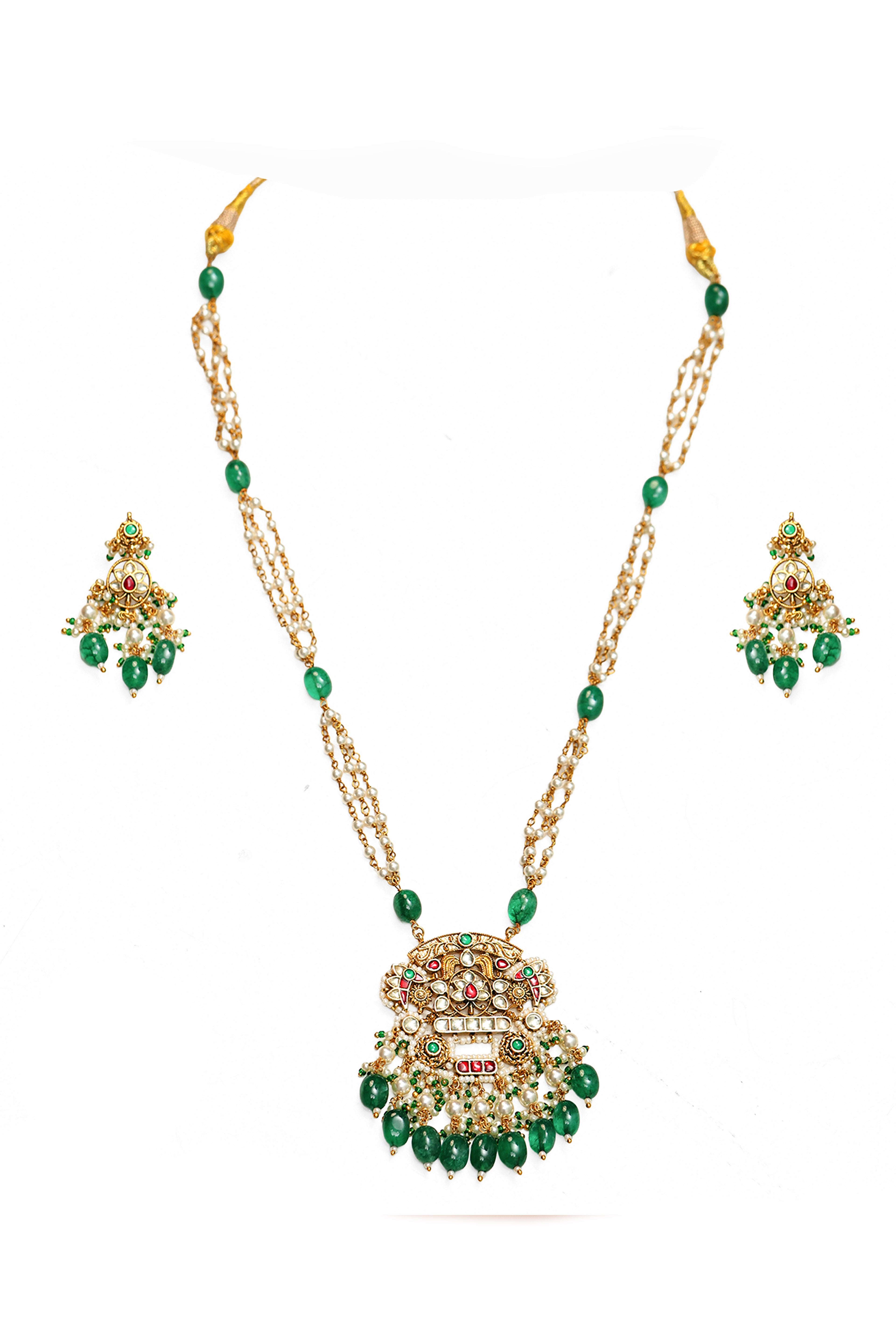 Minimal Pendant Necklace Set with Earrings