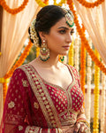 Kundan Jewellery Emerald Green Kundan Tikka Set, Indian Bridal Hair Jewelry