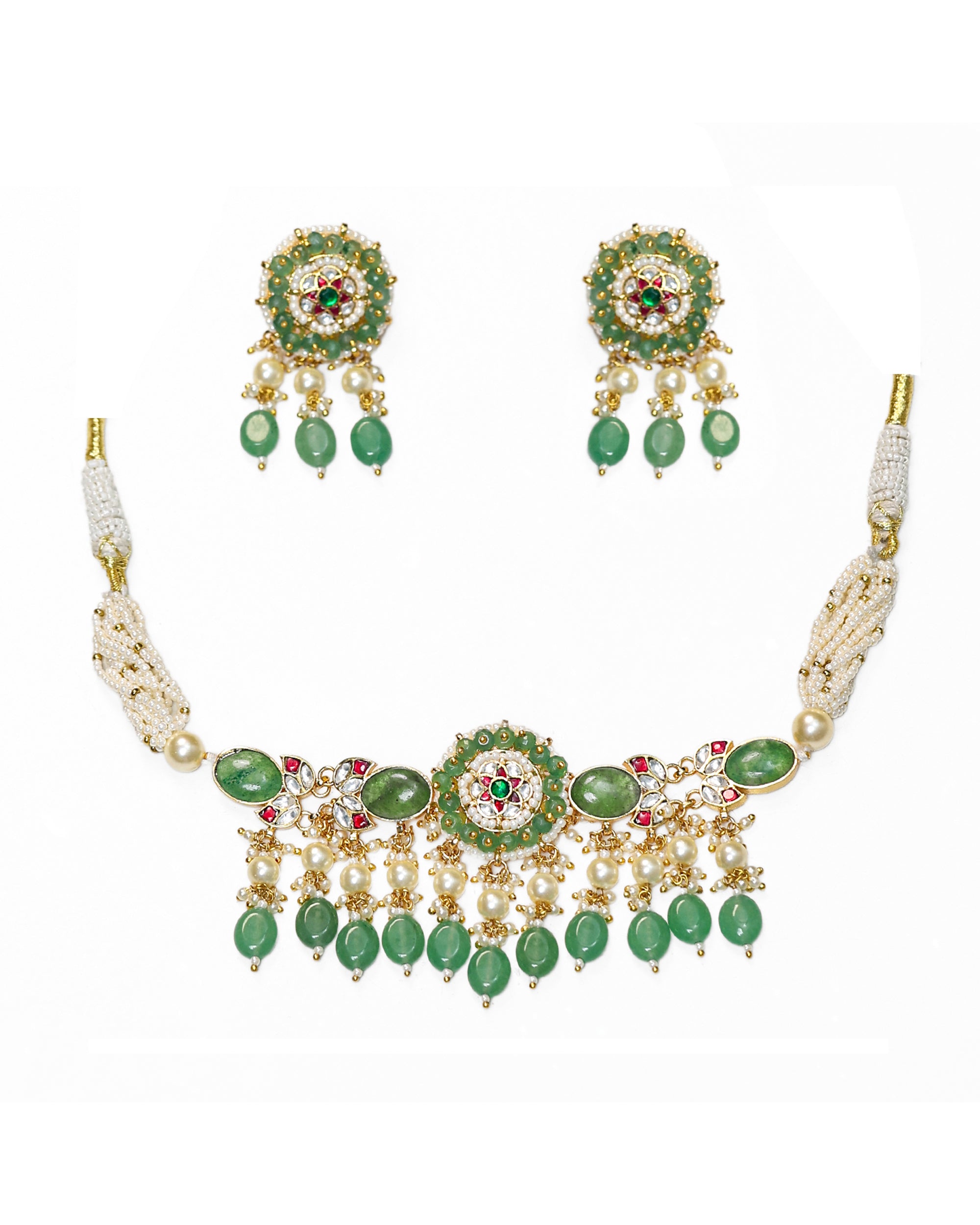 Lightweight Elegant Choker Necklace Set with Earrings