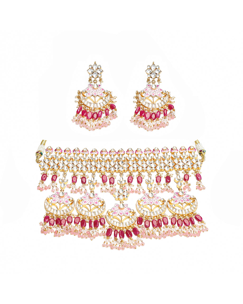 Royal Statement Choker Necklace Set with Earrings