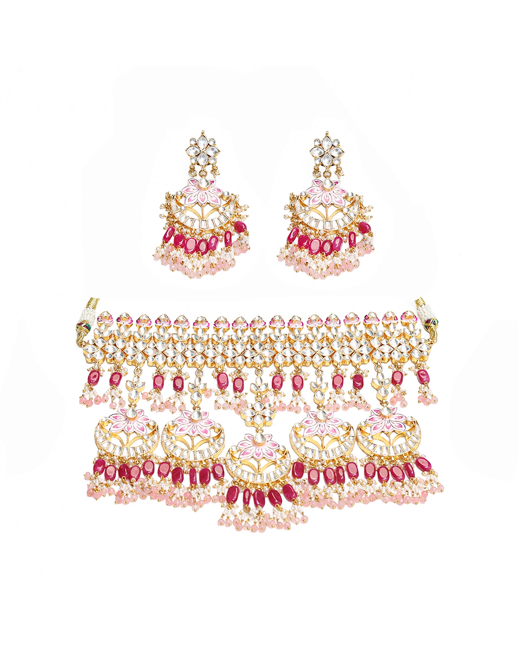 Royal Statement Choker Necklace Set with Earrings
