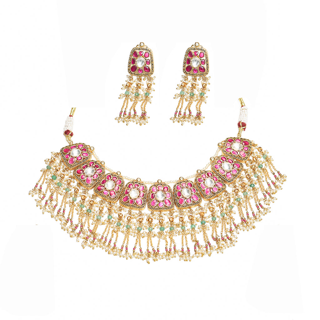 Elegant Statement Necklace Set with Earrings