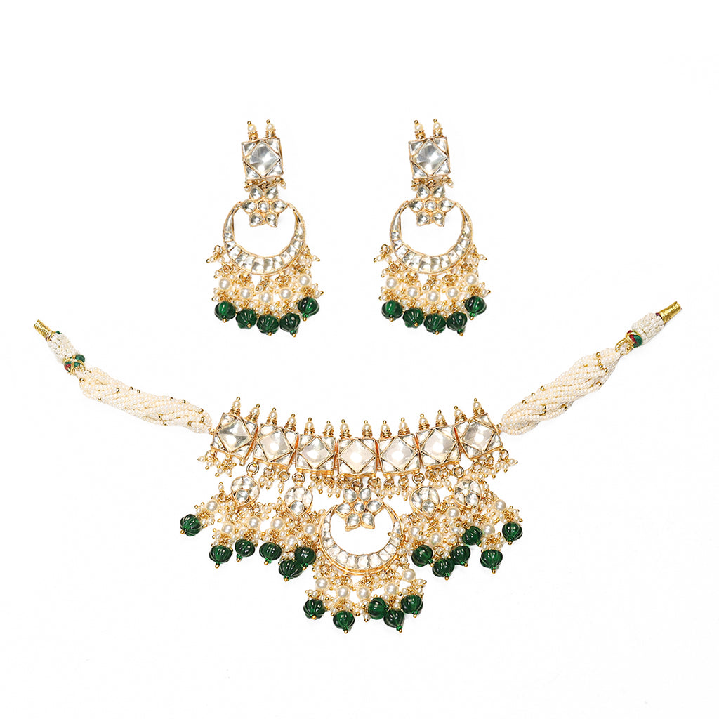 Premium Designer Choker Necklace Set with Earrings