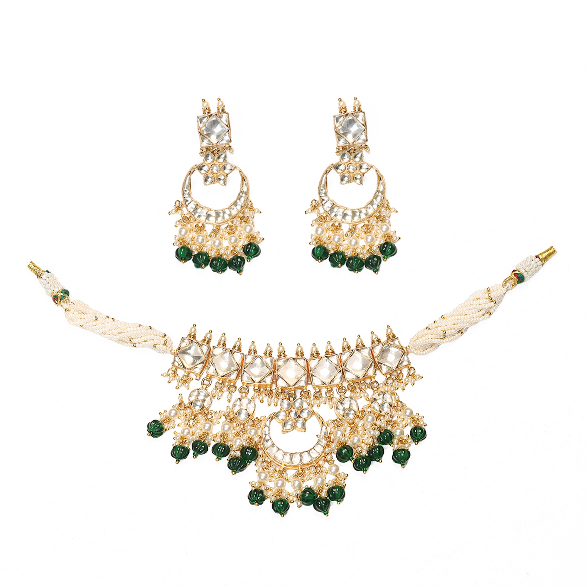 Premium Designer Choker Necklace Set with Earrings