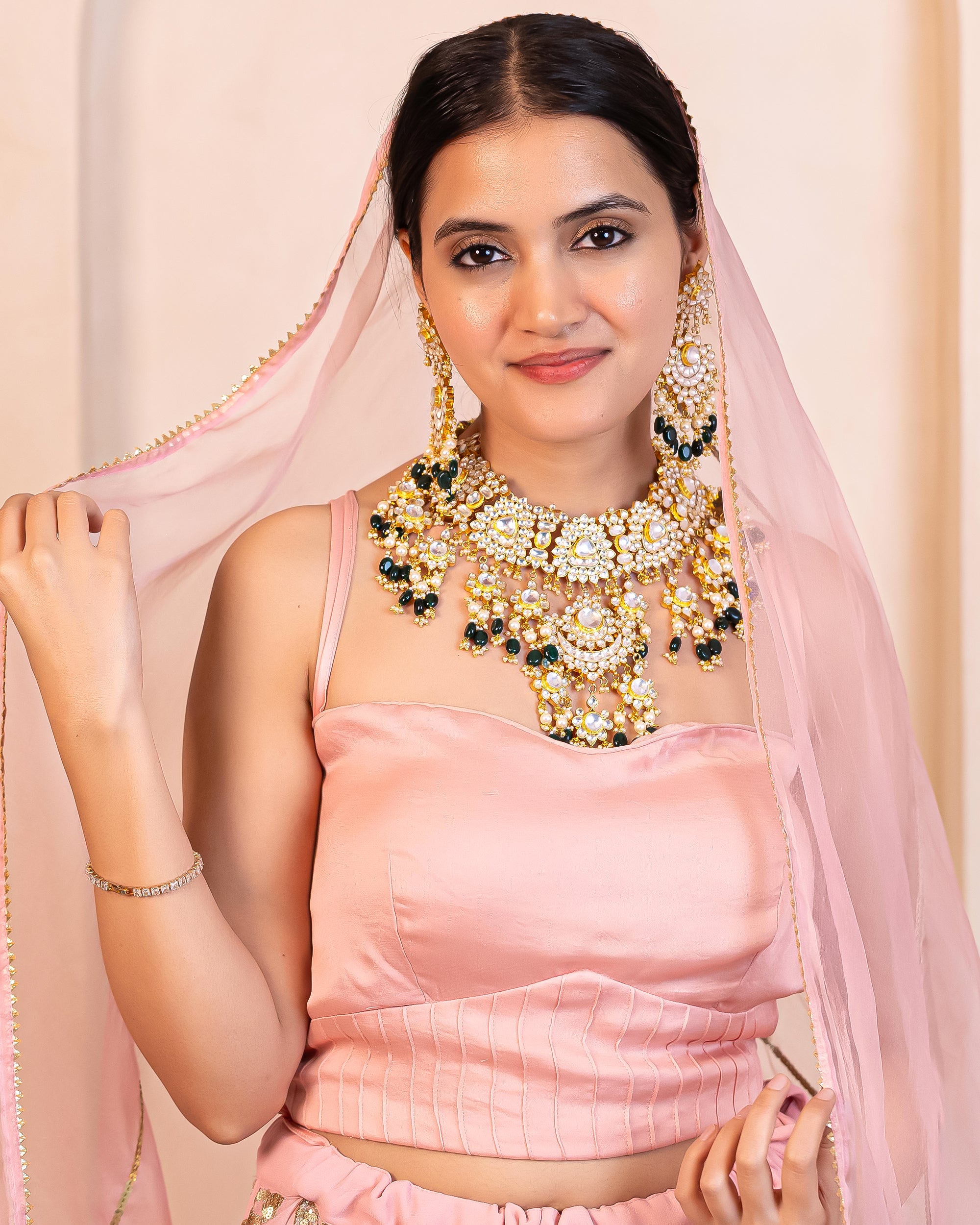 Royal Premium Statement Necklace Set with Earrings