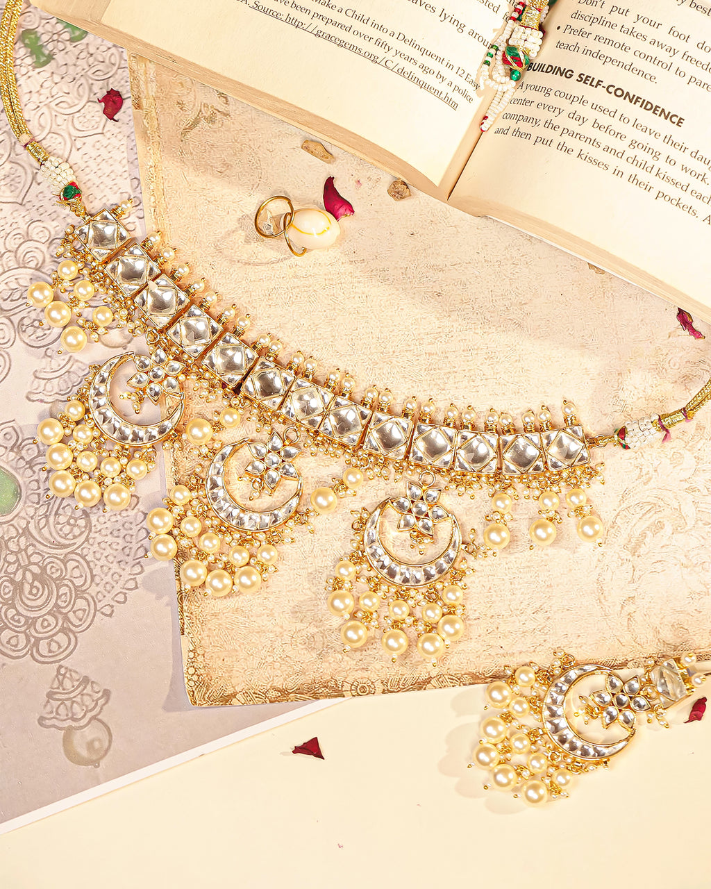 Premium Designer Choker Necklace Set with Earrings