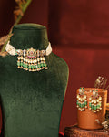 Lightweight Designer Choker Necklace Set with Earrings