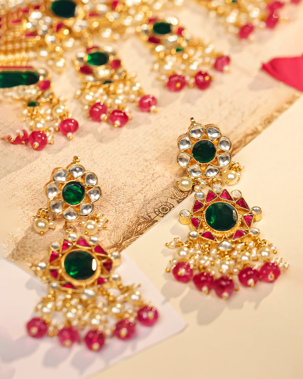 Royal Kundan Bridal Necklace Set with Earrings & Maang Tikka