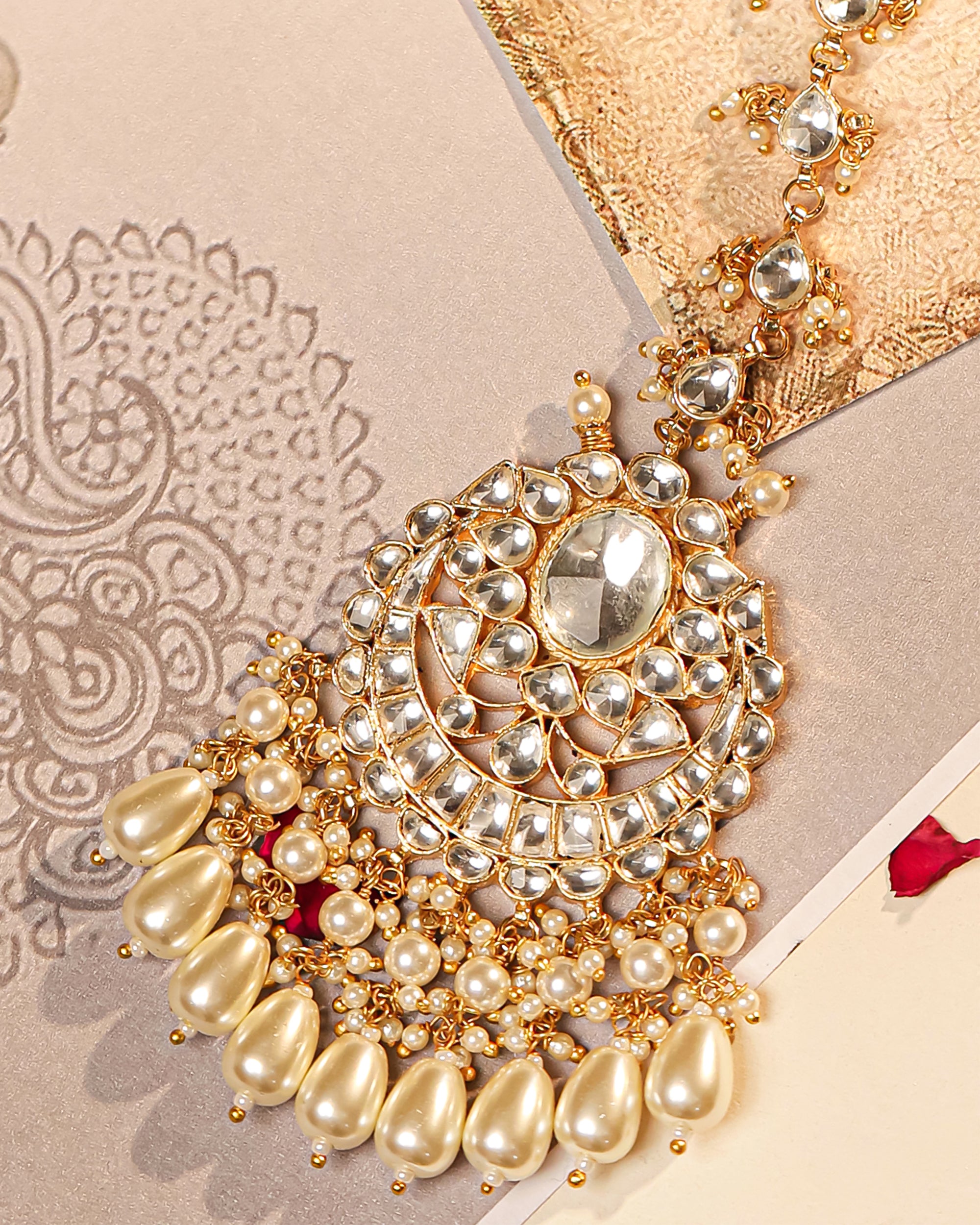 Premium Bridal Necklace Set with Earrings & Tikka