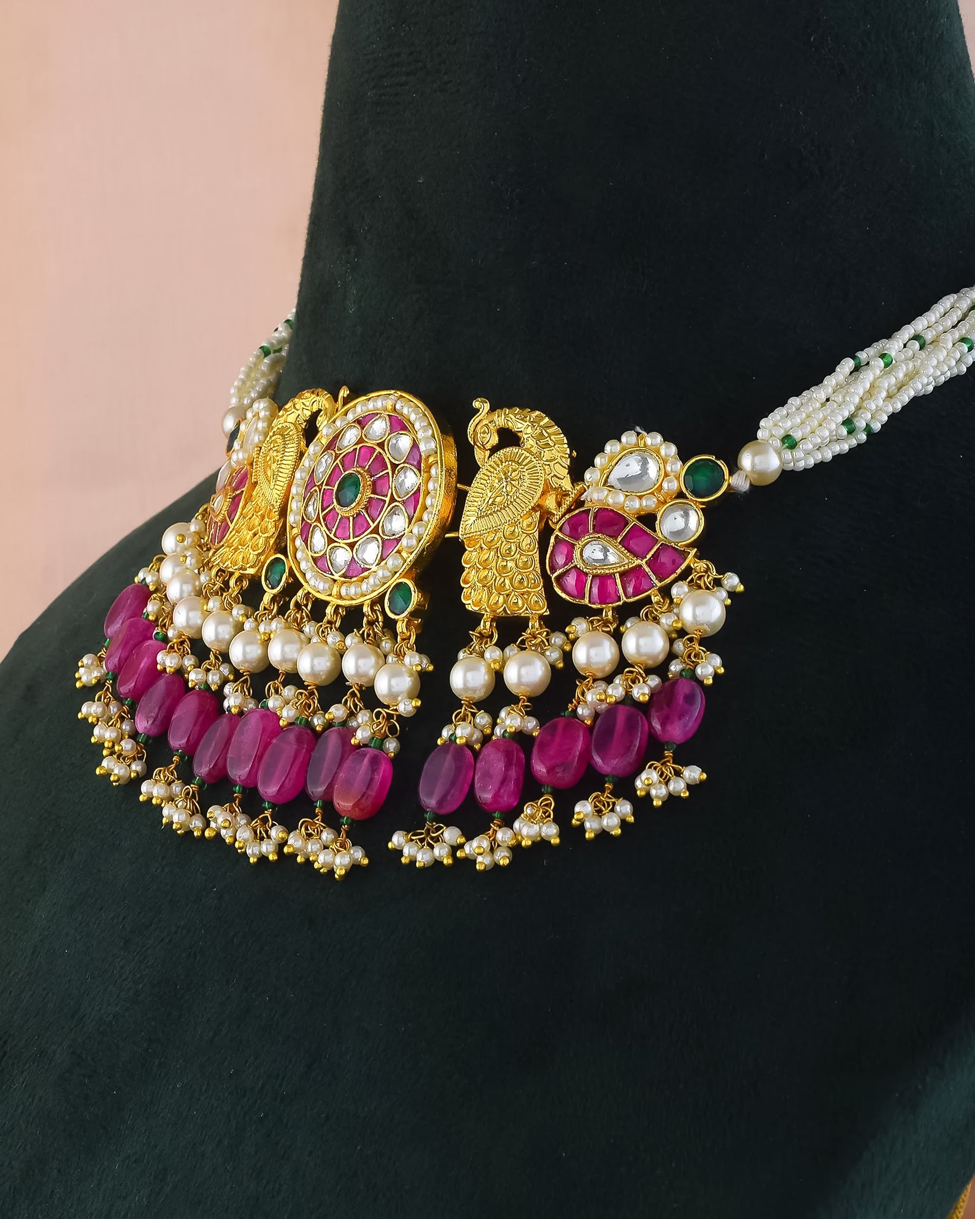 Classic Elegant Choker Necklace Set with Earrings