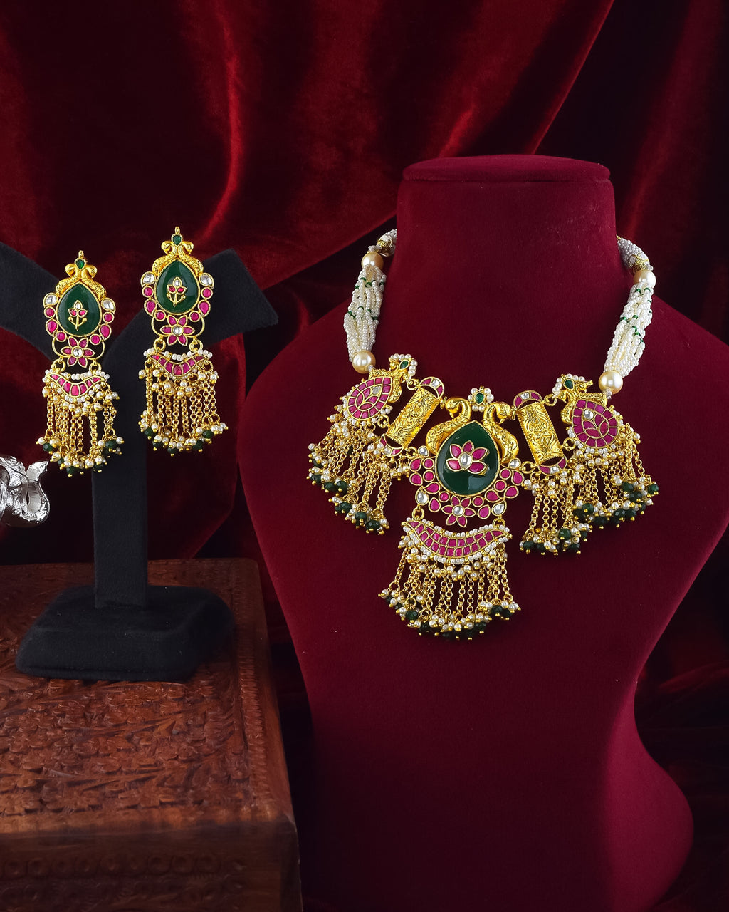 Premium Designer Choker Necklace Set with Earrings