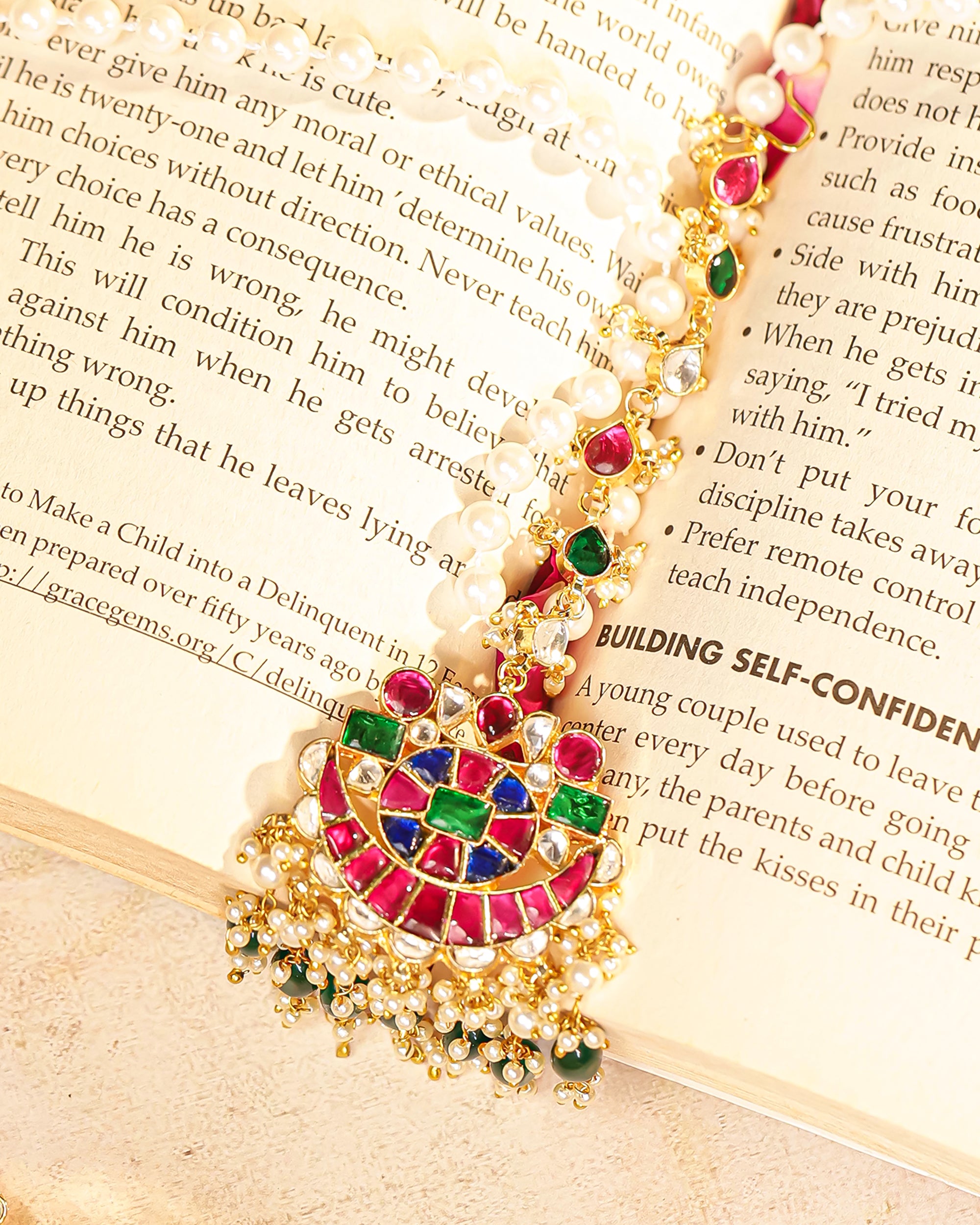 Royal Bridal Necklace Set with Earrings, Tikka & Ring