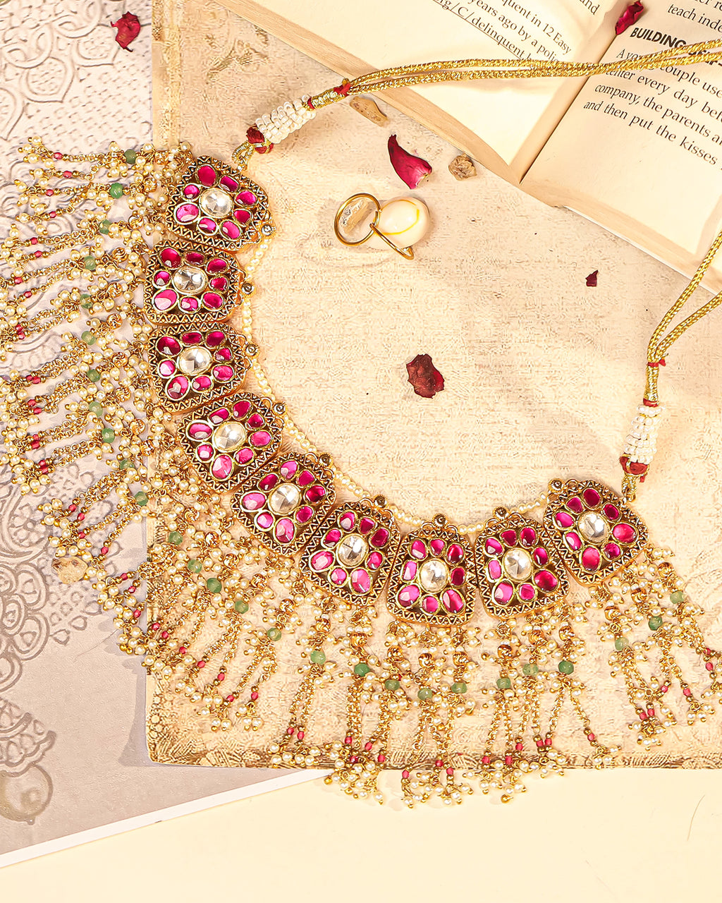 Elegant Statement Necklace Set with Earrings