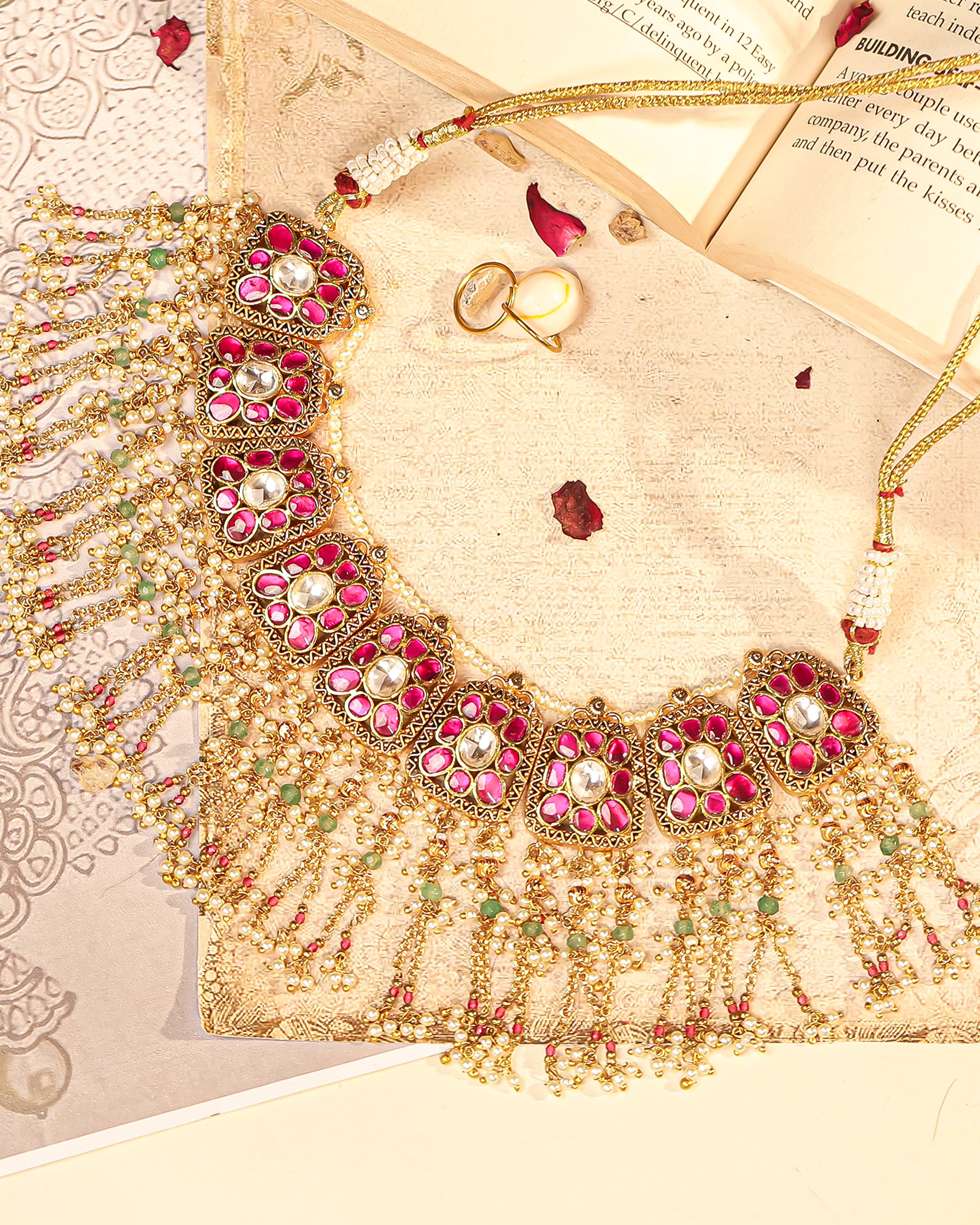 Elegant Statement Necklace Set with Earrings