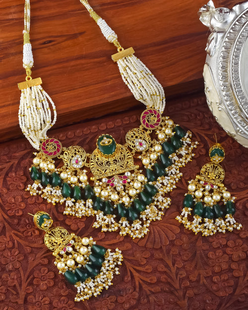 Classic Traditional Necklace Set with Earrings
