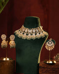 Premium Bridal Kundan Style Necklace Set with Earrings & Tikka