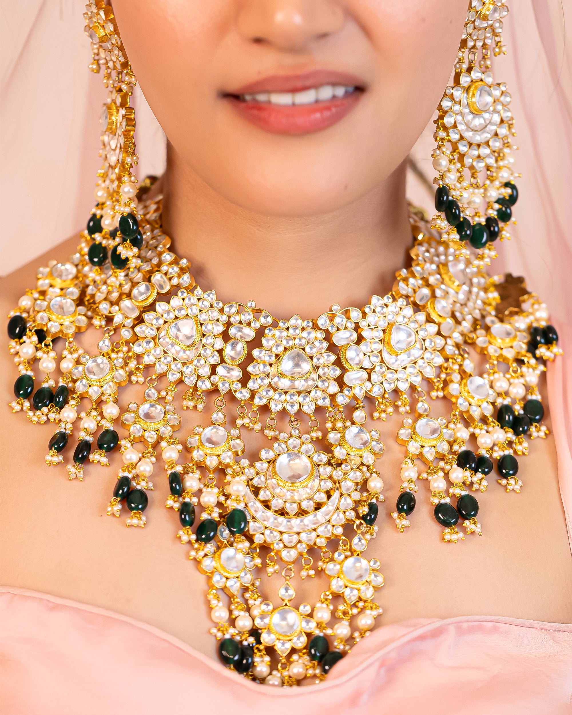 Royal Premium Statement Necklace Set with Earrings