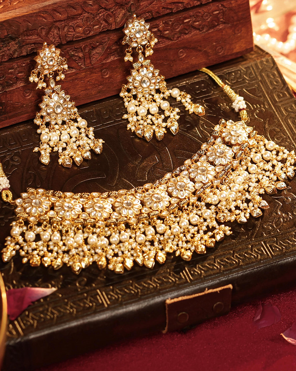 Premium Statement Necklace Set with Earrings