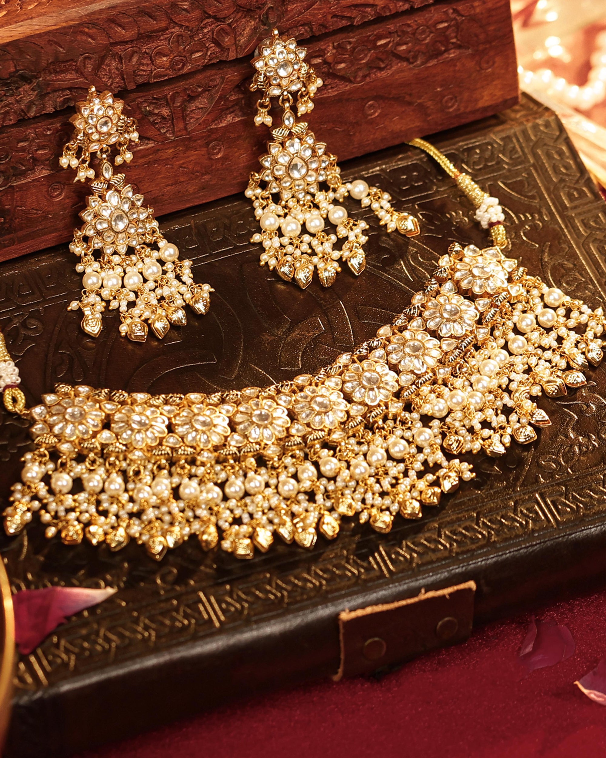 Premium Statement Necklace Set with Earrings