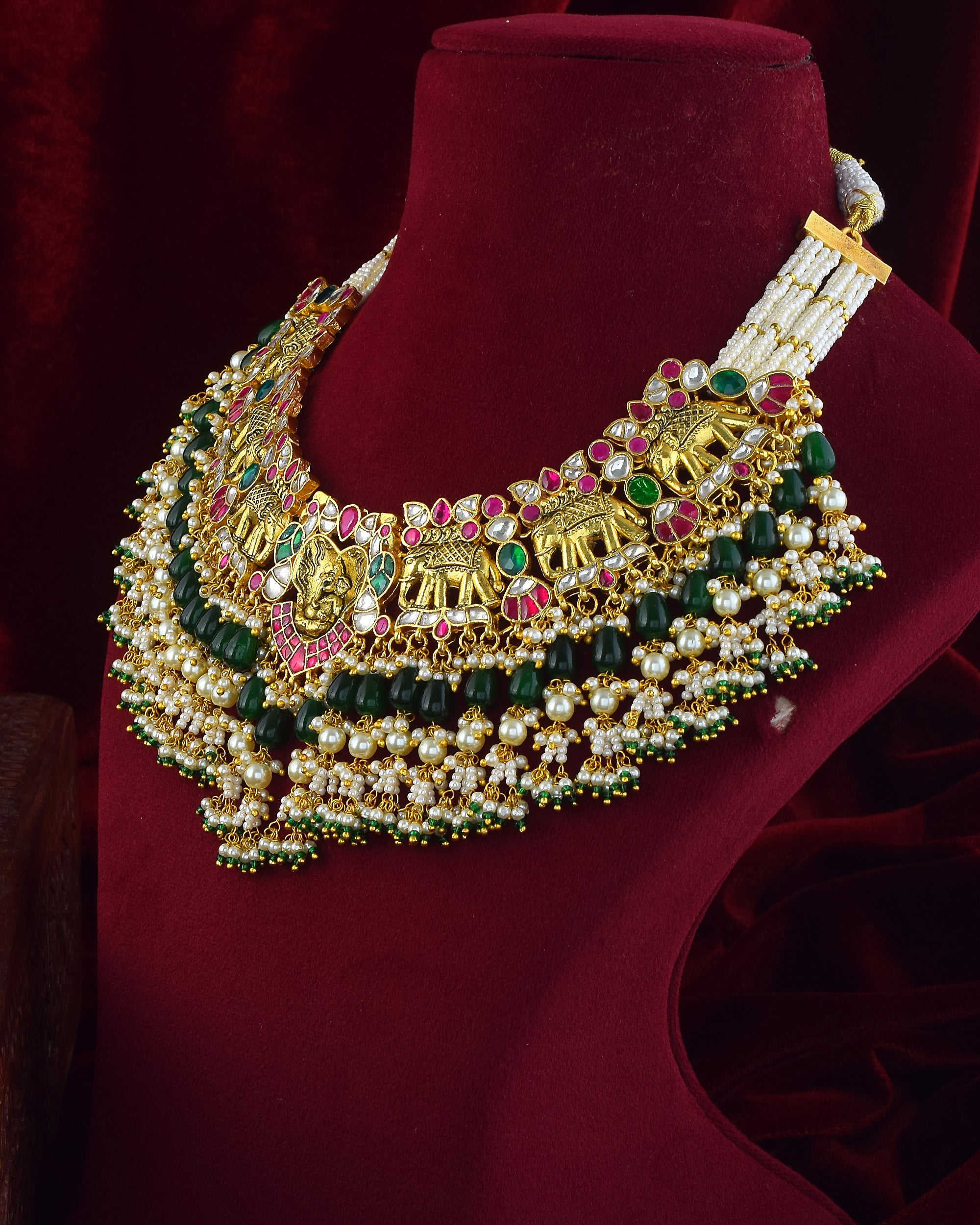 Elegant Statement Necklace Set with Earrings