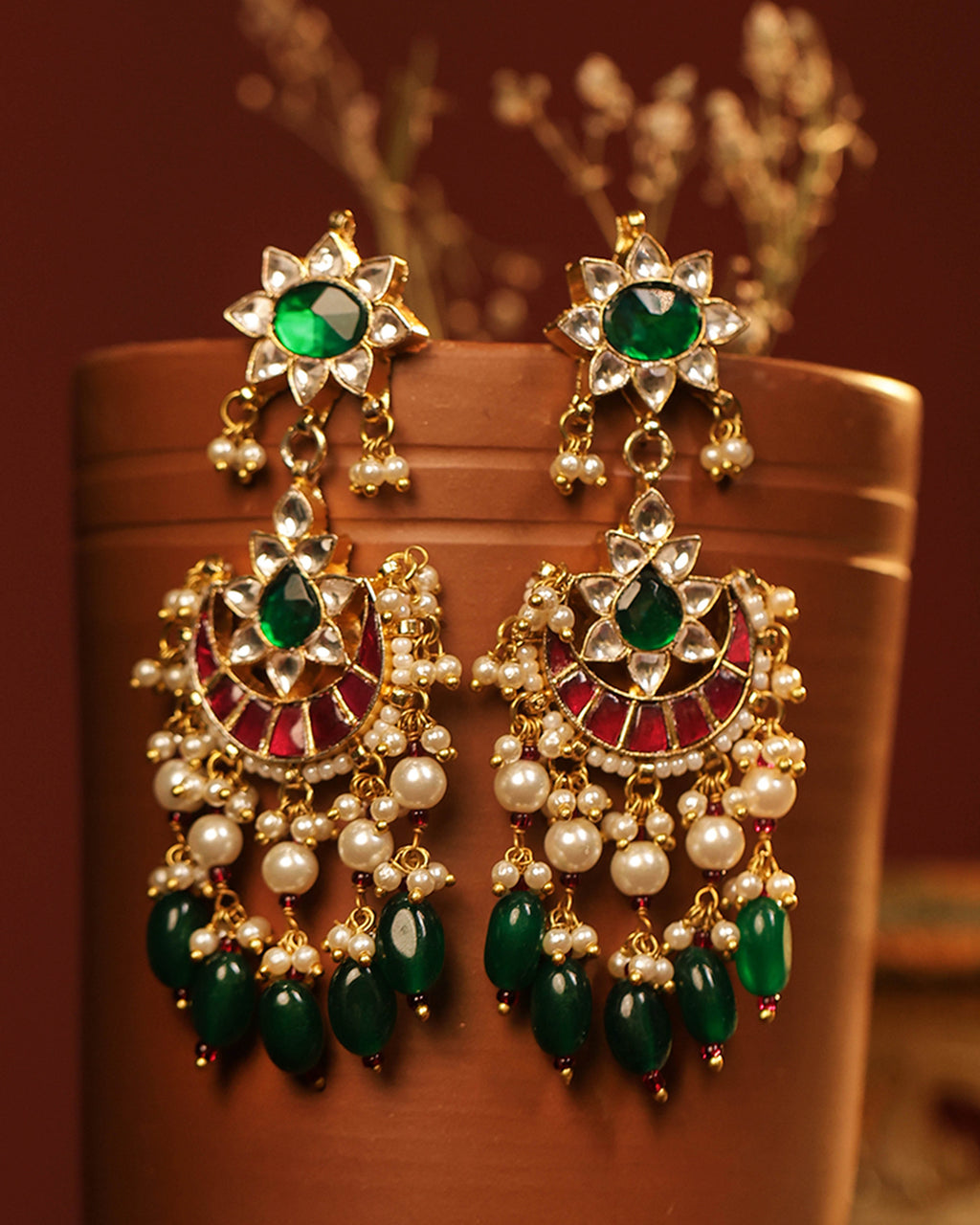 Royal Premium Bridal Necklace Set with Earrings & Tikka