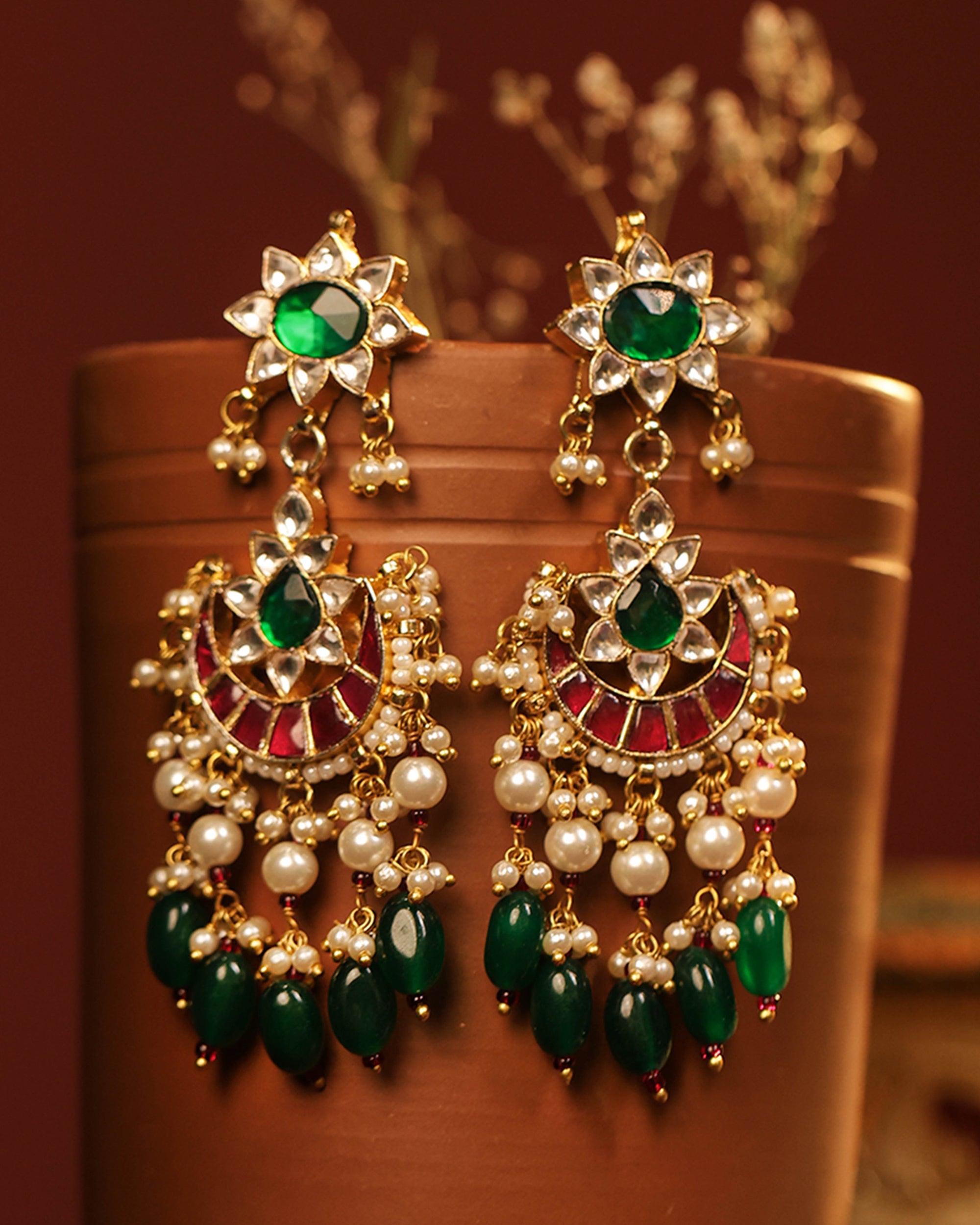 Royal Premium Bridal Necklace Set with Earrings & Tikka