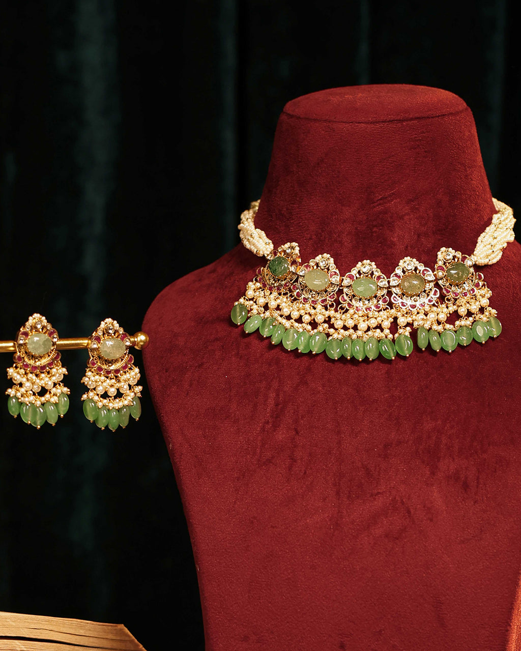 Premium Designer Choker Necklace Set with Earrings