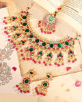 Royal Kundan Bridal Necklace Set with Earrings & Maang Tikka