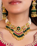 Minimal Lightweight Choker Necklace Set with Earrings
