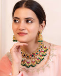 Royal Bridal Statement Necklace Set with Earrings & Maang Tikka