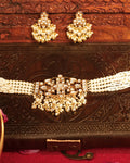 Minimal Lightweight Choker Necklace Set with Earrings