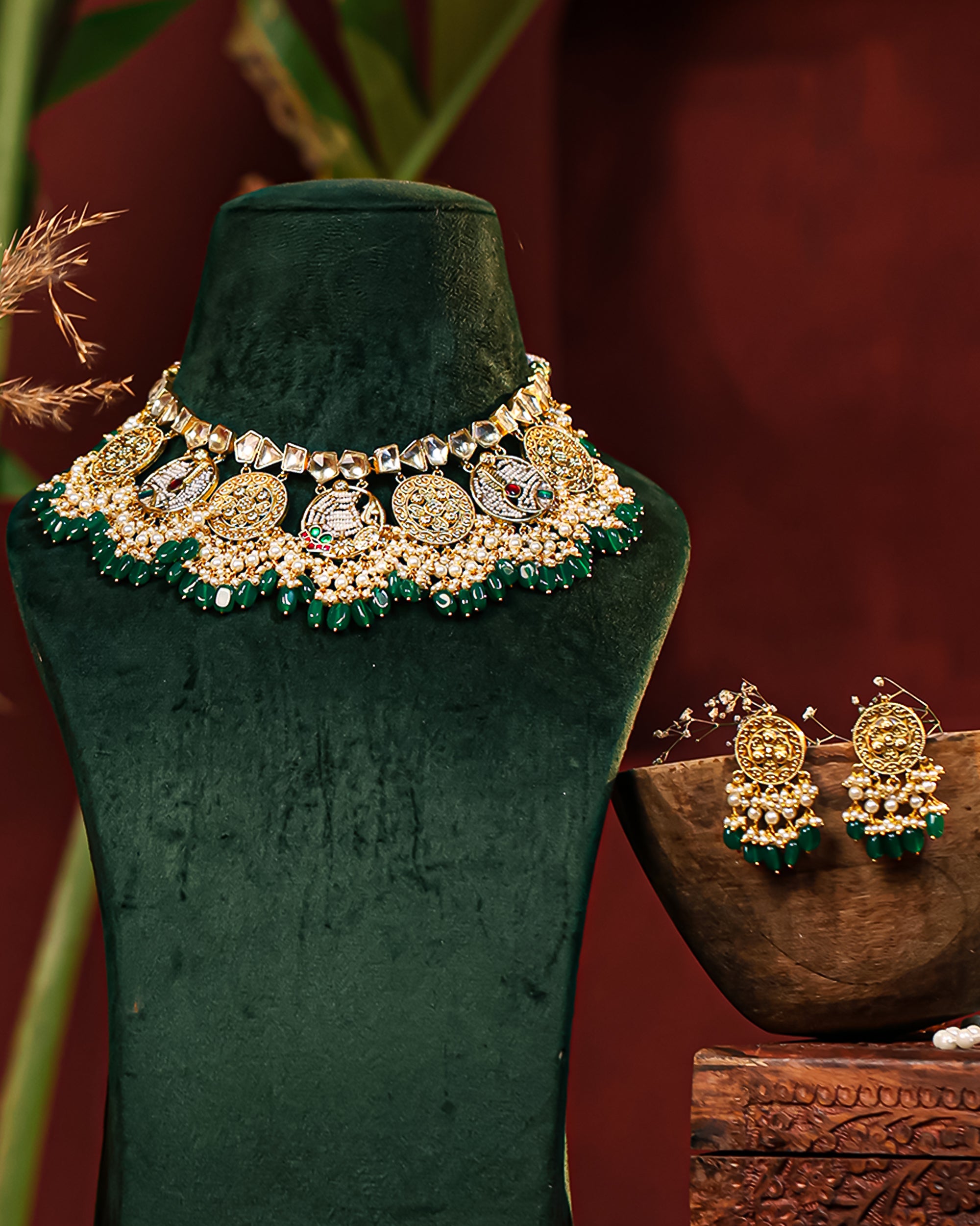 Premium Statement Necklace Set with Earrings