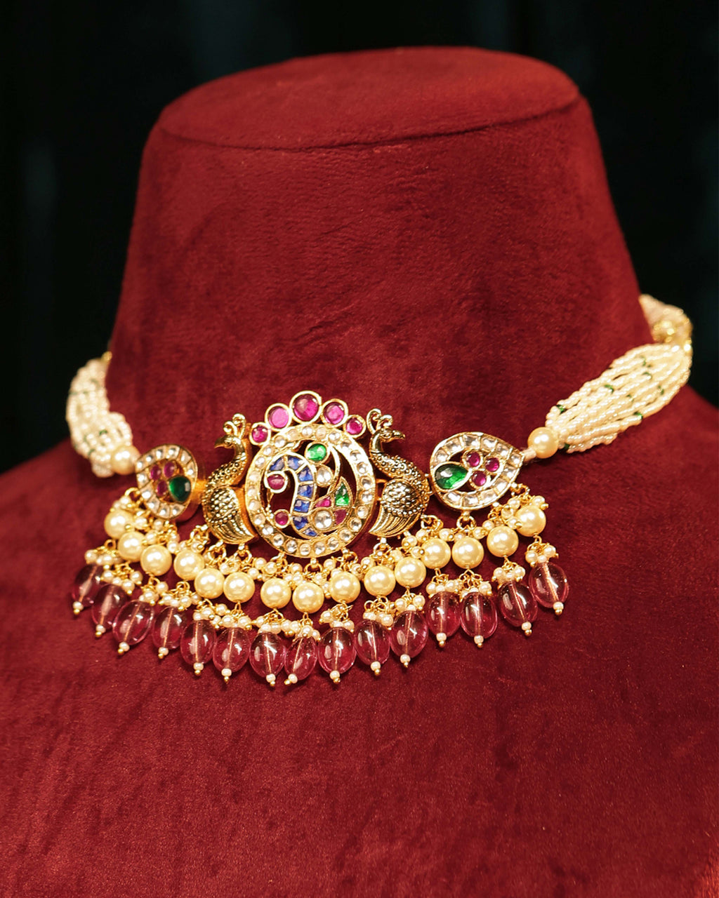 Elegant Lightweight Choker Necklace Set with Earrings