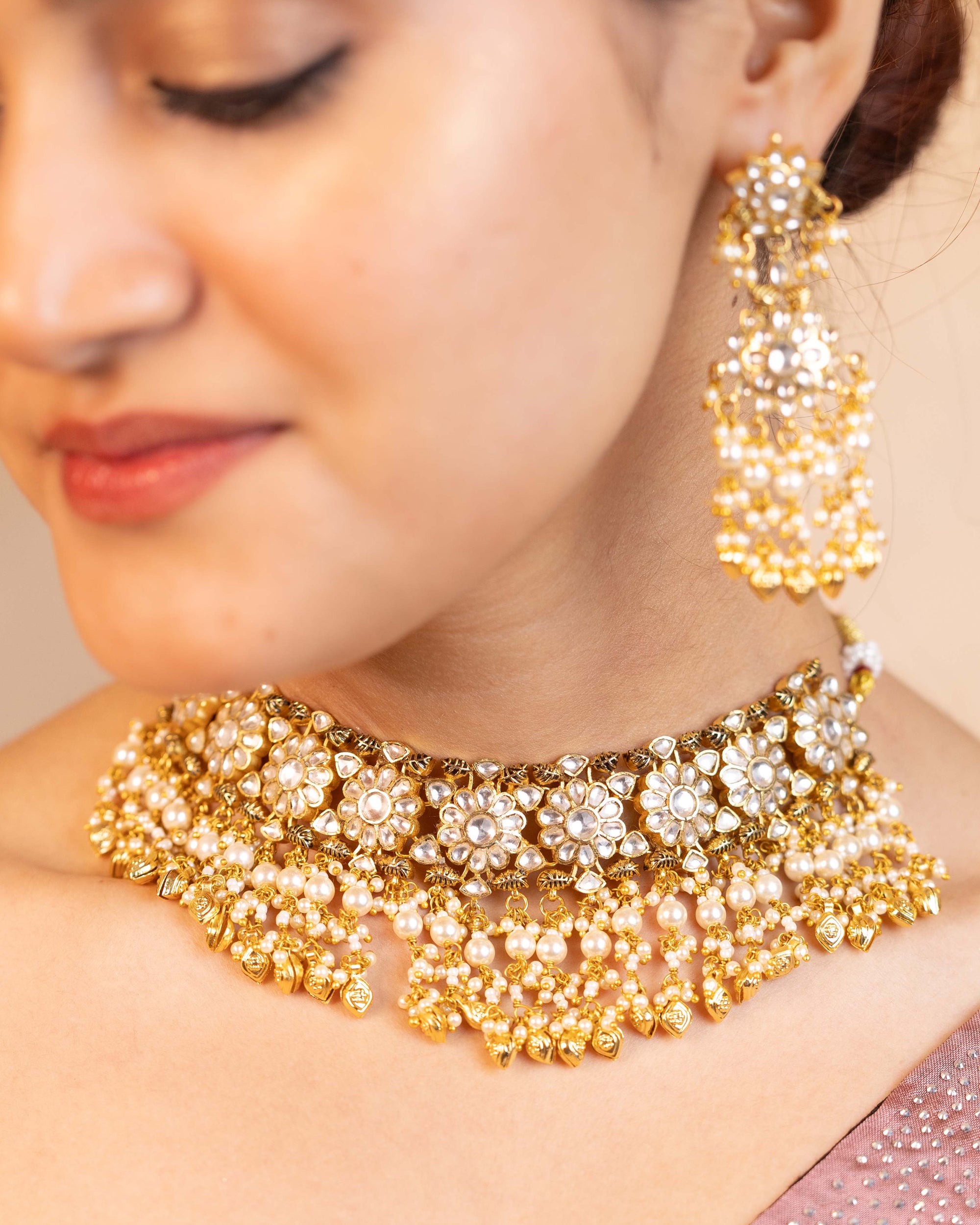 Premium Statement Necklace Set with Earrings