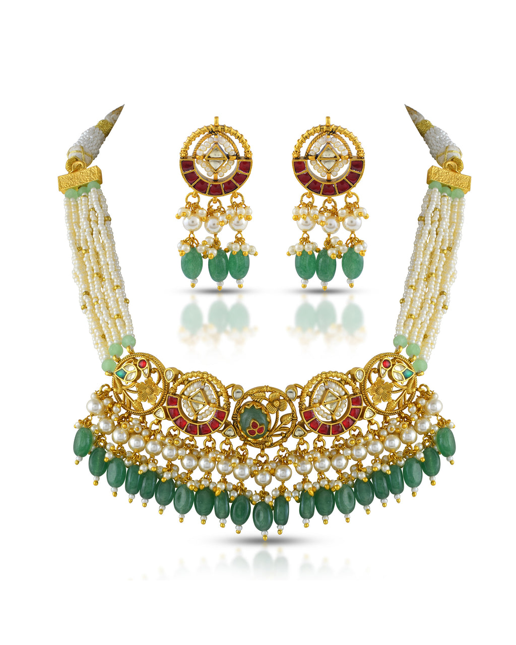 Elegant Lightweight Choker Necklace Set with Earrings