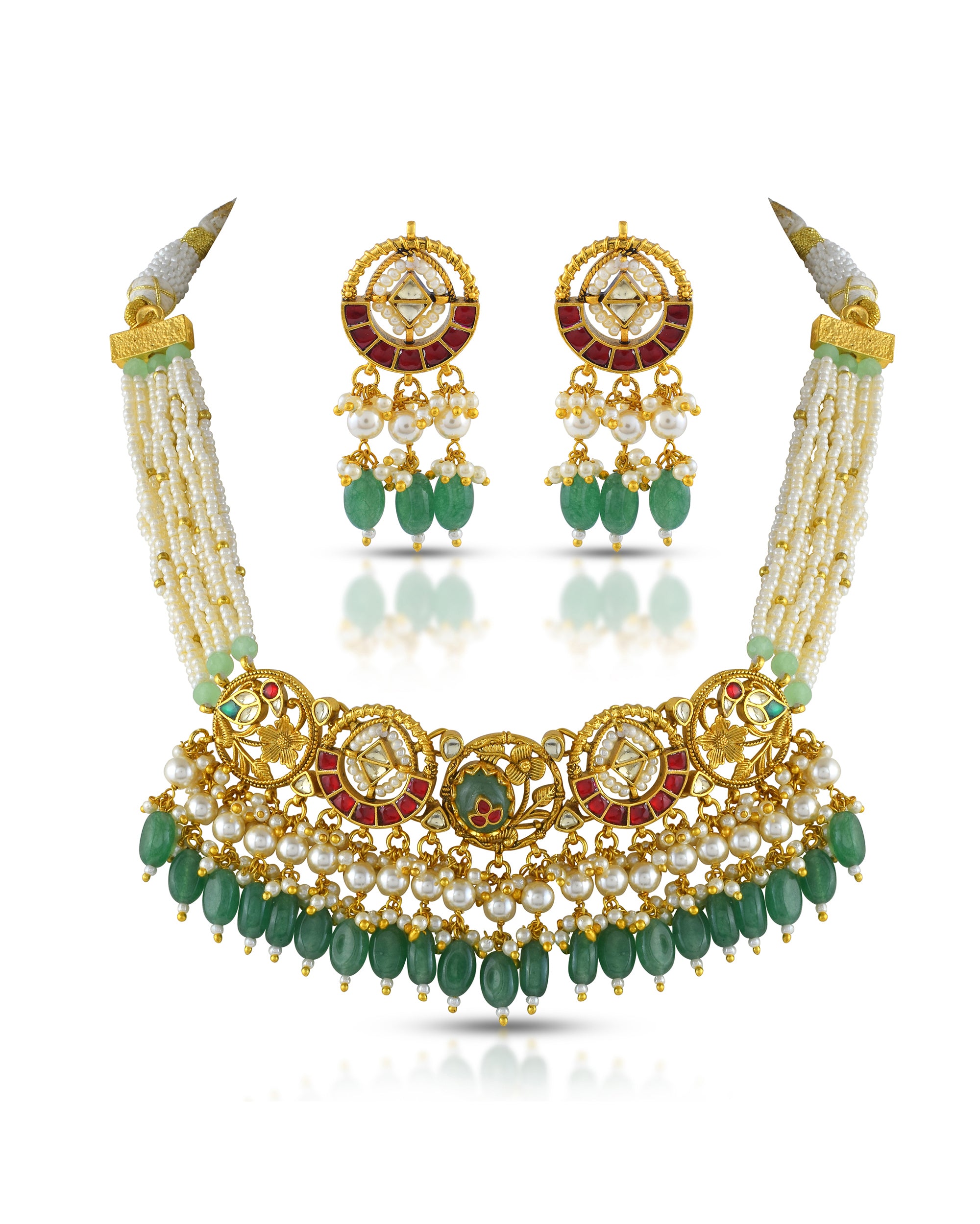 Elegant Lightweight Choker Necklace Set with Earrings