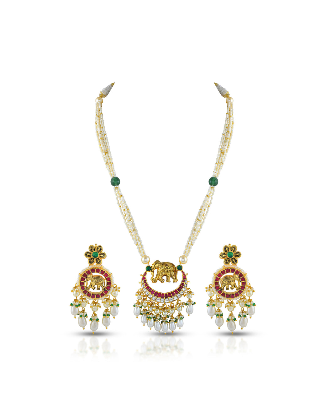 Minimal Pendant Necklace Set with Earrings
