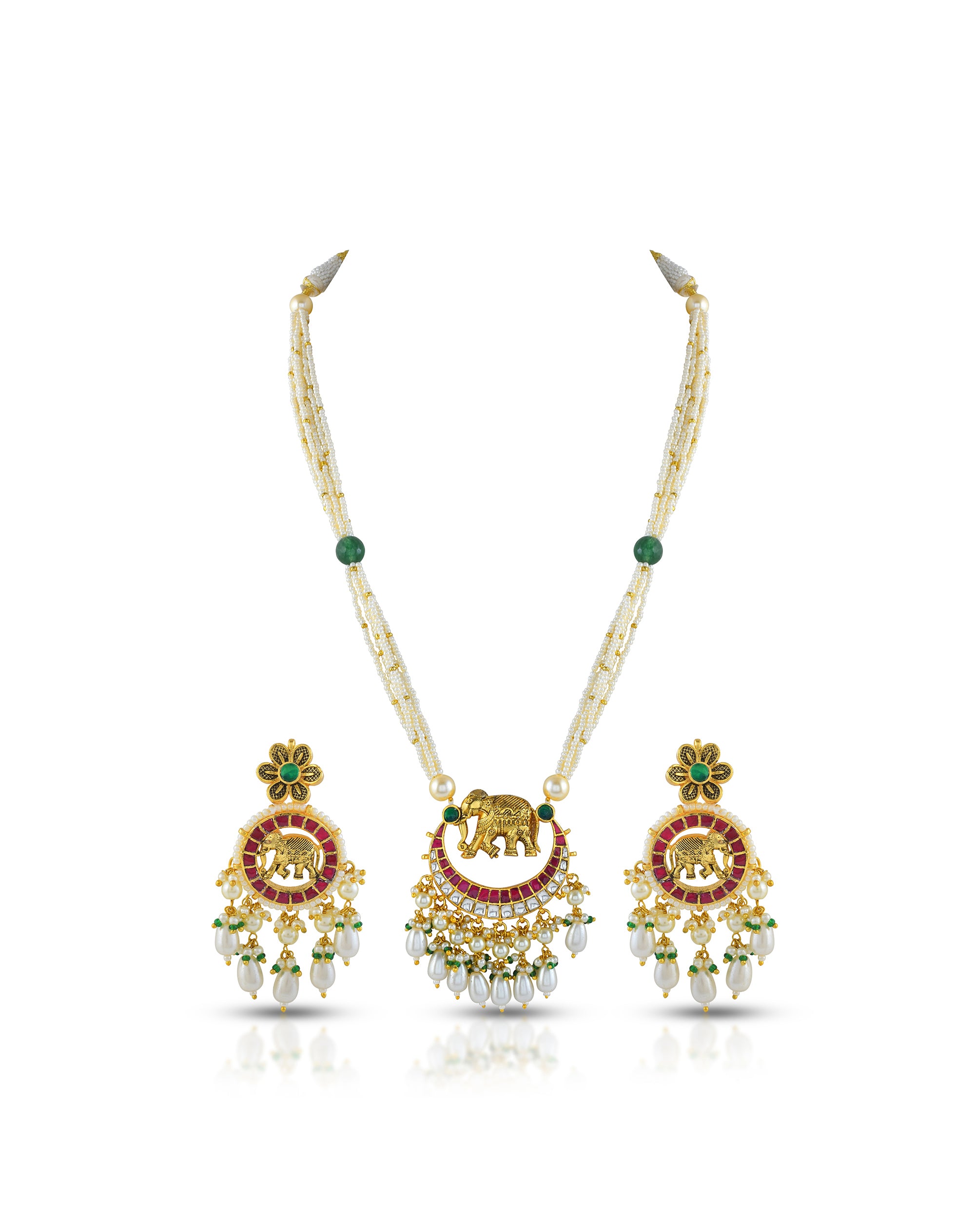 Minimal Pendant Necklace Set with Earrings