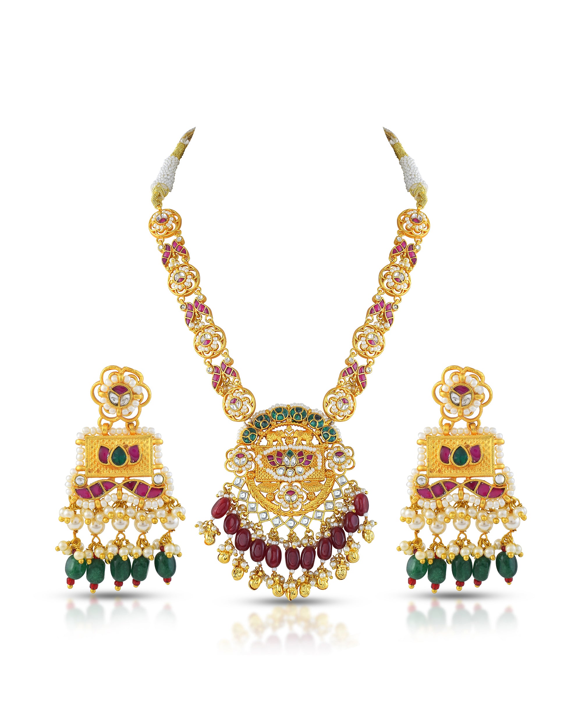 Premium Designer Pendant Necklace Set with Earrings