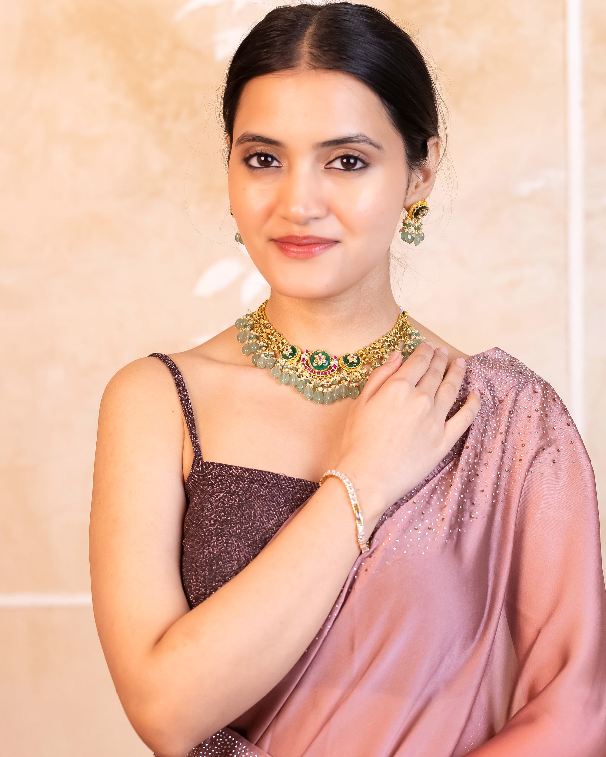 Classic Elegant Necklace Set with Earrings