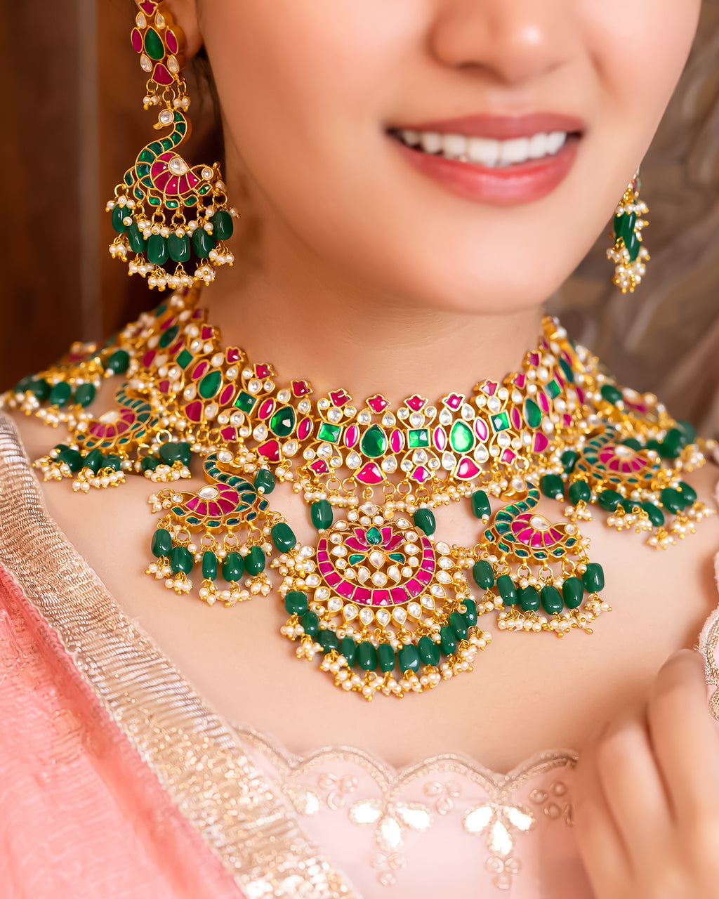 Elegant Statement Necklace Set with Earrings