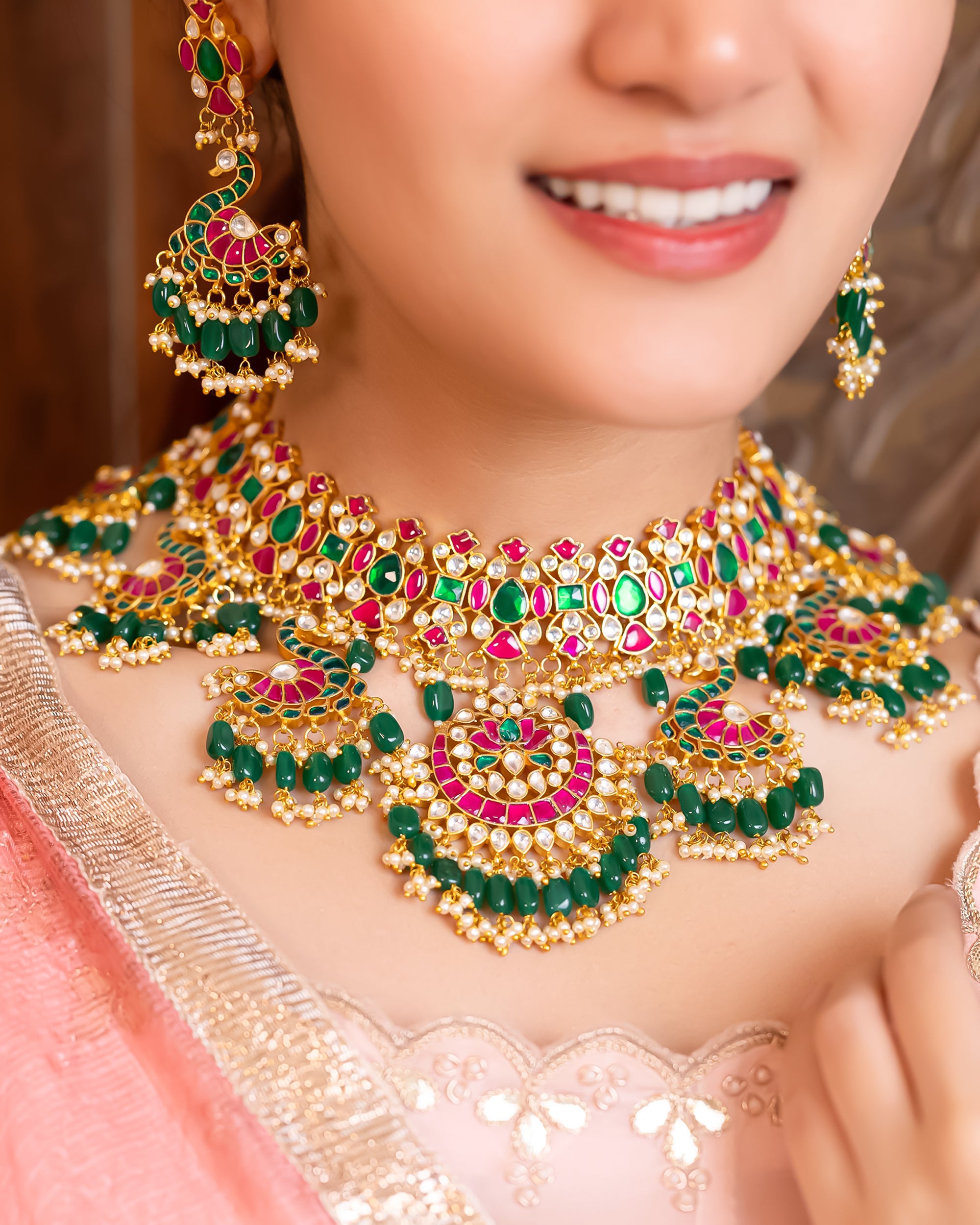 Elegant Statement Necklace Set with Earrings