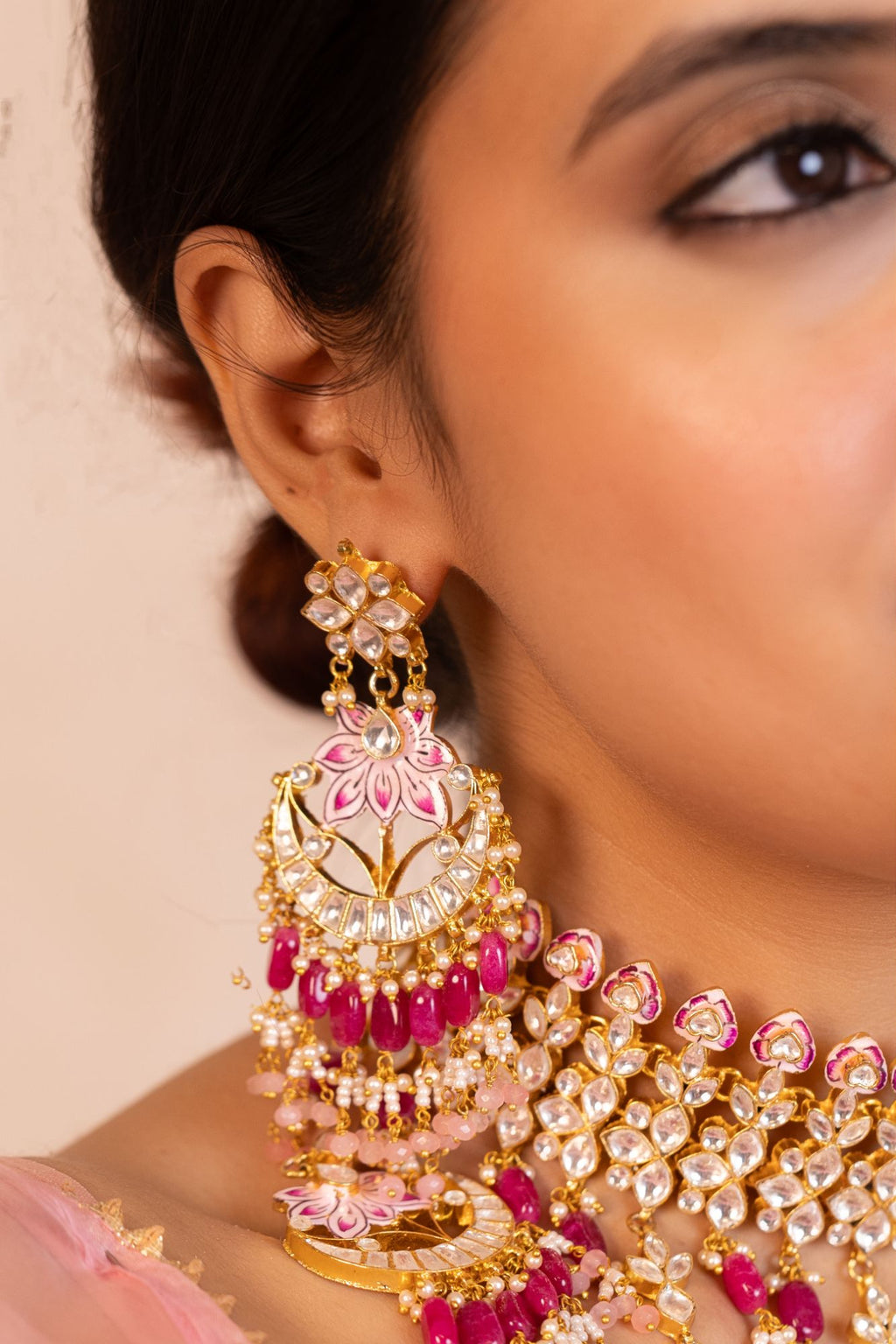 Royal Statement Choker Necklace Set with Earrings
