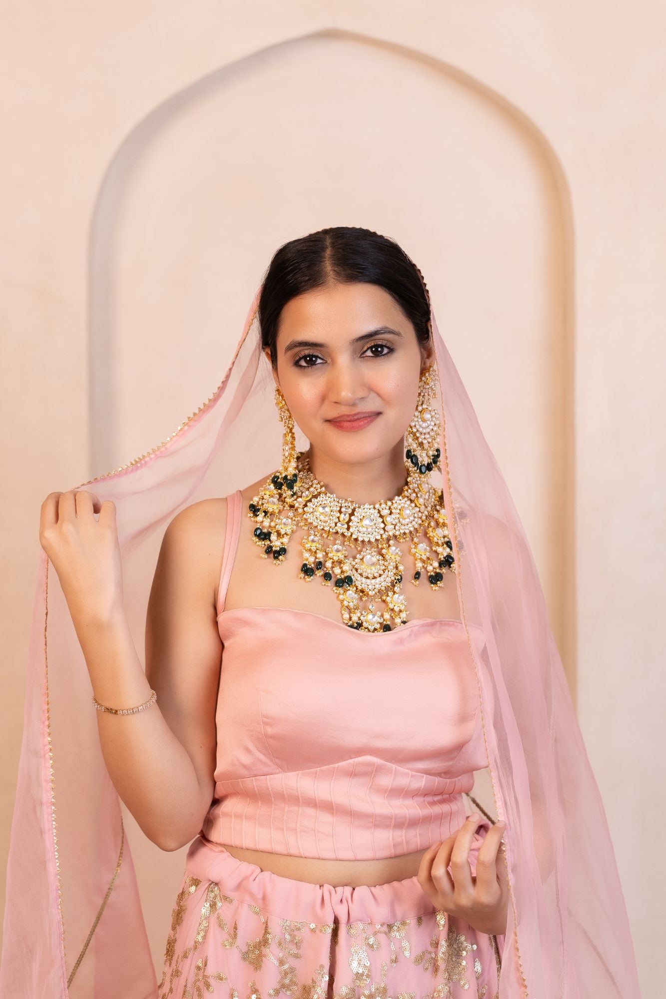 Royal Premium Statement Necklace Set with Earrings