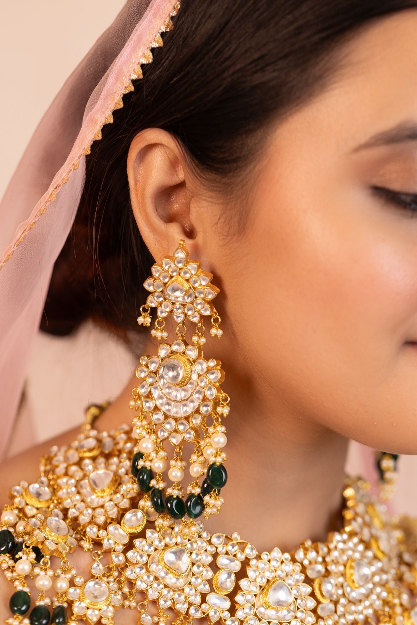 Royal Premium Statement Necklace Set with Earrings