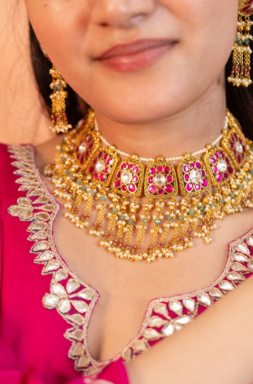 Elegant Statement Necklace Set with Earrings
